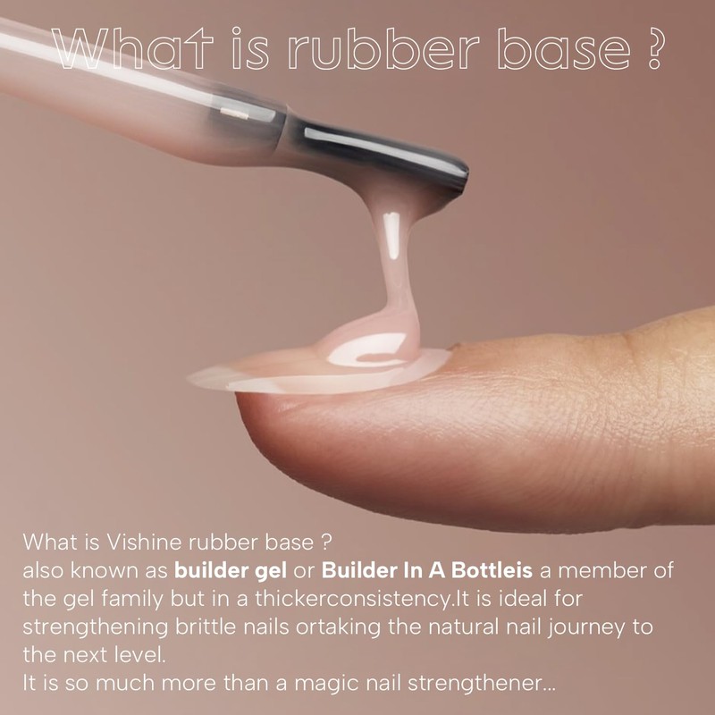 Vishine Beige Milk Rubber Builder Base Gel Nail Polish, 6