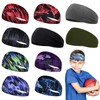 Fumwase 10 Pieces Boys Headbands Athletic Sweatbands Headbands 16 inch