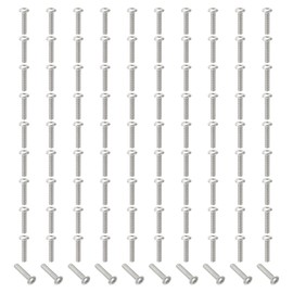 PATIKIL #4-40x1/2" Button Head Socket Cap Screws, 100 Pcs 304 Stainless Steel 18-8 Socket Cap Screw Bolts Allen Hex Drive Full Thread UNC