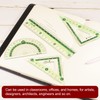 HARFINGTON 8piece Ruler Set 15cm Straight Ruler Protractor Triangle Measuring