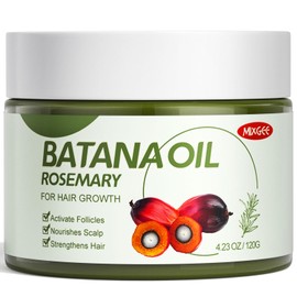 Batana Oil for Hair Growth with Rosemary Oil, Promotes Hair Density and Thickness, Reduces Split Ends, Natrual Organic Serum for Hair and Scalp Care(4.23 OZ)