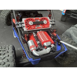 Universal Vanquish H10 Optic Knights Customs Motor Red With Red Radiator combo
