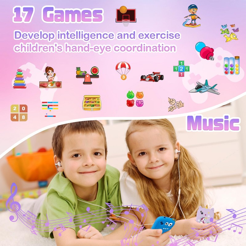 PTHTECHUS® teléfono Celular para niños y niñas Juguetes con Llamadas,