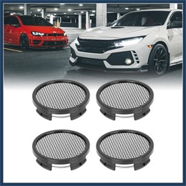 INFINAUTO 4 Pcs 57mm Car Wheel Center Caps Hub Carbon Fiber Pattern Cap Stylish Design
