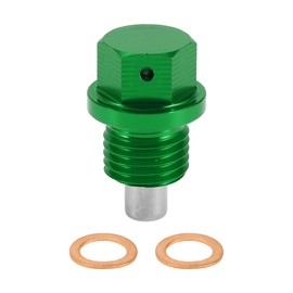 RATCHROLL 1 Satz Universal Ölablassschraube Anti-Leckage Ölwanne Ablassschraube Schraubengewinde Reparatur mit Dichtung Magnetisch Grün Aluminiumlegierung Kupfer M14x1,5