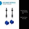 TRQ Front Suspension Kit Sway Bar Bushing Set Sway Bar
