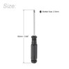 sourcing map Mini Slotted Screwdriver, 2.5mm Flat Head with Black