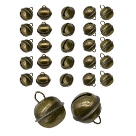 Guijinhao 50PCS Vintage Jingle Bell 1 Inches Antique Decorative Tone Copper Bell for Pet Dog Cat Pendants Christmas Tree Crafts Decoration Jewelry Wedding for DIY (A21-50)
