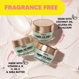 Onyx Professional Hard As Hoof Nail Strengthening Cream, Unscented - Nail Growth & Conditioning Cuticle Cream Stops Splits, Chips, Cracks & Strengthens Nails, 1 oz