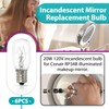 Joworthy 6 Pcs 20W 120V Incandescent Bulb Compatible with Conair