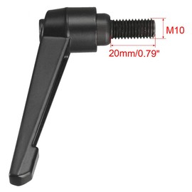 TA-VIGOR Adjustable Clamp Lever Handles M10 x 20mm Locking Quick Release Push Button Ratchet Screws Aluminum Alloy Male Thread Bolt for Machinery Equipment 3 Pack