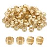 PATIKIL 100Pcs Brass Compression Sleeves Ferrules, Tube OD 5/8" Compression