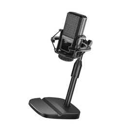 Generic Desktop Microphone Stand, Desktop Microphone Clamp/Holder Stand Adjustable Mic Adjustable Prevent Slip Table Mic Holder with Phone Tablet Slot for (#4)