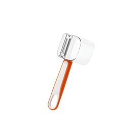 2-in-1 Premium Vegetable Peeler with Built-In Container for Mess-Free Peeling and Easy Cleanup - Perfect for Carrots, Potatoes, and More - Ergonomic Handle and Dishwasher Safe (Orange)