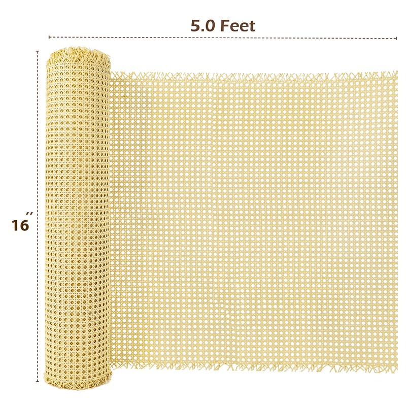 KOLWOVEN 16" Width x 5 Feet Plastic Cane Webbing for