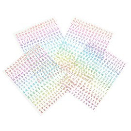 FOMIYES 4sheets Nail Art Sticker Alphabet Nail Stickers Letter Decals Decorative DIY Design