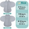 Fleece Newborn Sleep Sack Baby Swaddle,3-Way Adjustable Wearable Blanket,2 Pack