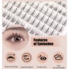 Manga Lashes Cluster, 120 Pcs 3 Styles Manga Lashes with