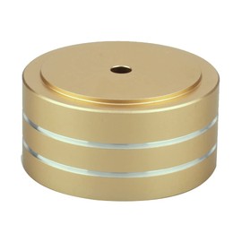 4Pcs 40X20mm Aluminum HiFi AMP Speaker Isolation Stand Turntable Feet Pad (Gold)