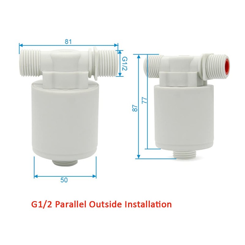Automatic Float Valve G1/2 Parellel Outside Installation Floating Ball Valve