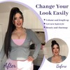 Drawstring Ponytail Extension, Long Straight Pony Tails Hair Extensions Natural