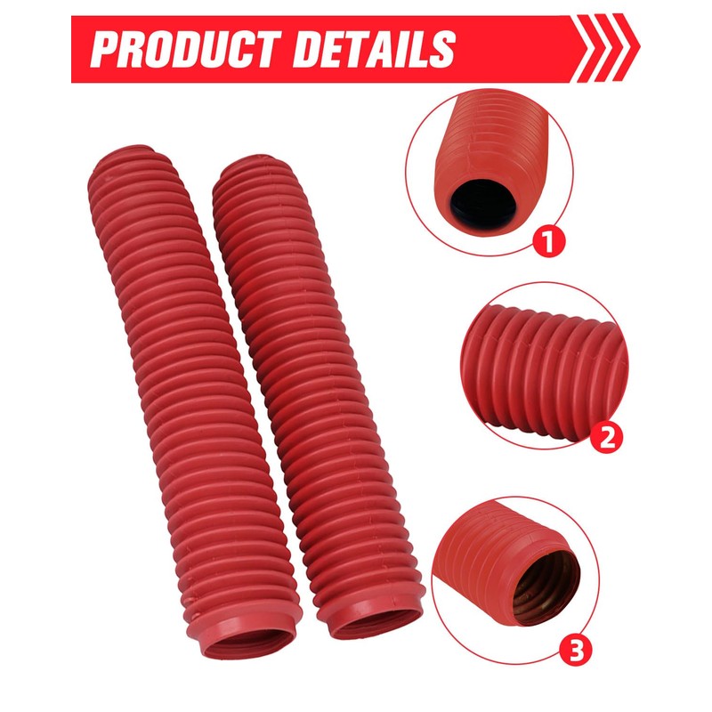 NACORE Motorcycle Fork Cover Boots Universal Front Shock Tube Absorber