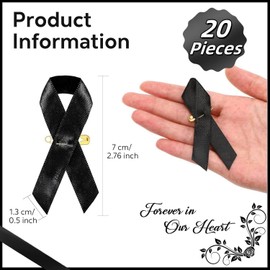 joonnair 20 Black Satin Brooches and 10 Elastic Mourning Bracelets Mourning Pile Bracelets and Funeral Bandages for Funeral Funeral Funeral Accessories and Funeral Bows for Football Teams Memorial