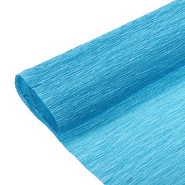 MECCANIXITY Crepe Paper Roll 8.2ft Long 9.84 Inch Wide for Wedding Ceremony Various Large Festivals Decoration, Lake Blue