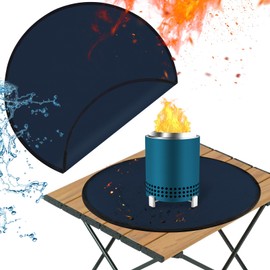18.5in Fire Pit Mat Compatible with Solo Stove Mesa and Mesa XL Accessories, Fireproof Mat Compatible with Solo Stove Mesa, 3-Layer Fire Pit Mats for Under Fire Pit and Grill to Protect Table - Blue