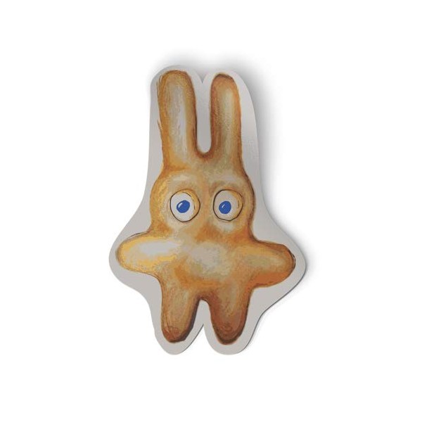 Bizarre Gingerbread Easter Bunny Funny Sticker Vinyl Decal Car Bumper