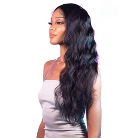 Shake-N-Go Virgin Remy Hair Glossy HD Lace Closure 4X4 Body Wave 16" (Color: NATURAL)