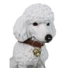 Realistic White French Poodle Dog Fifi Welcome Greeter Statue With