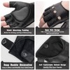 GSG SINCE 1998 Mens Fingerless Leather Driving Gloves Half Finger
