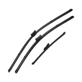 ACROPIX 26" 22" 12" Front Rear Windshield Wiper Blade Set Fit for Volkswagen for VW Atlas 2018-2022 with Top-Lock - Pack of 3 Black