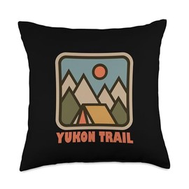 Yukon Trail Nature Vacation Backpacking Souvenir Throw Pillow