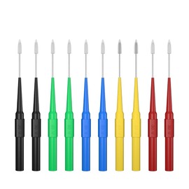 CZJZDZ 10 sondas de prueba multímetro para sondas traseras, pin de prueba de 0,7 mm, agujas de perforación de aislamiento no destructivo, enchufe de plátano hembra de 4 mm, herramientas de detección de coche, 5 colores, 30009