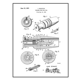 Duck Call Patent Print Black Ink on White with Border (5" x 7") M14523