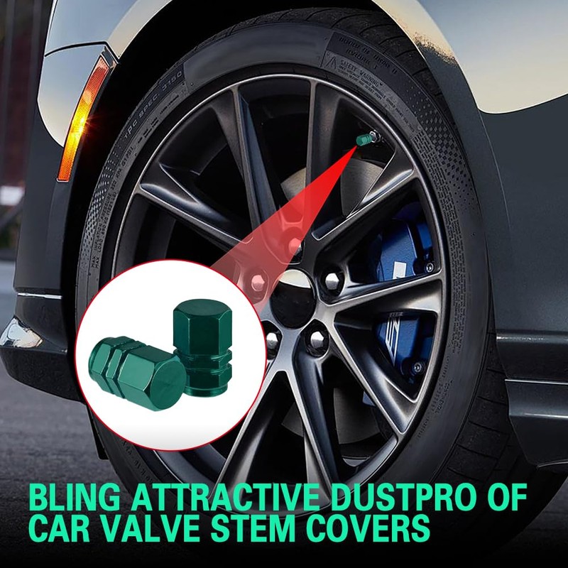 Kutyun 12PCS Car Tire Valve Stem Caps, Dustproof Aluminum Alloy