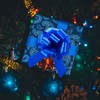 48 Pcs Blue Christmas Pull Bows Bulk for Wrapping Gift