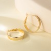 GLOSOLE 14K Gold Hoop Earrings for Women Chunky Hoop Earrings