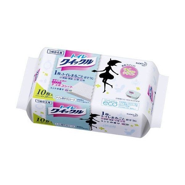 Kao Toilet Quickle Refills, 10 Sheets x 5 Set