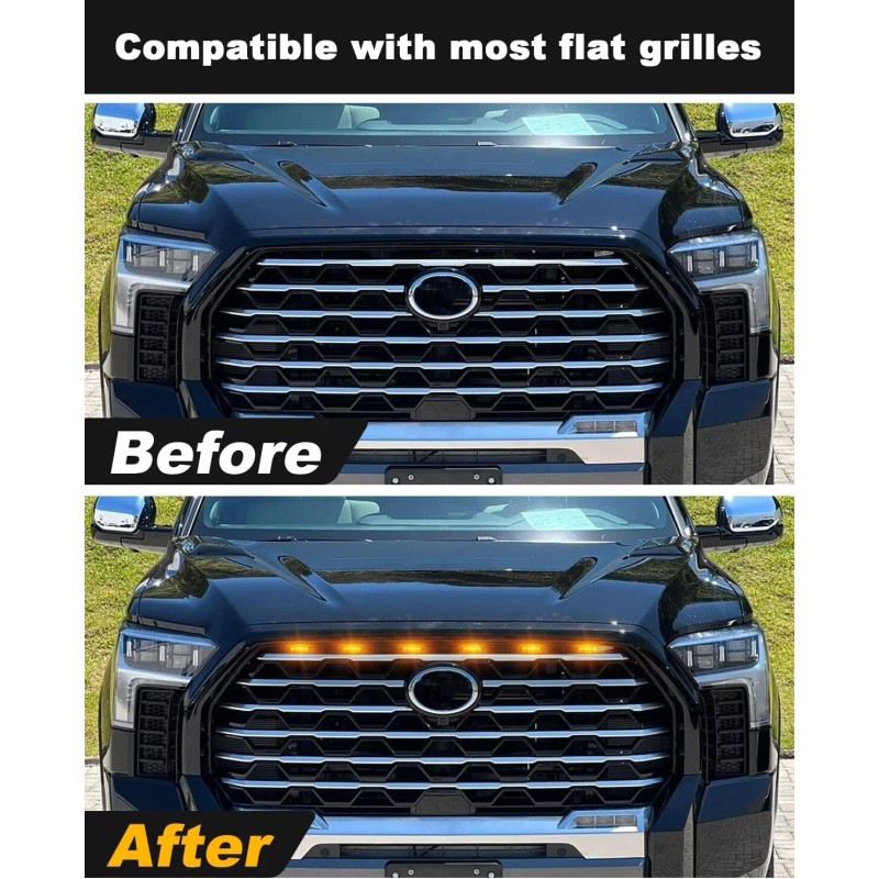 Sidi LED Amber Grill Lights for 2007-2024 Toyota Tundra Raptor