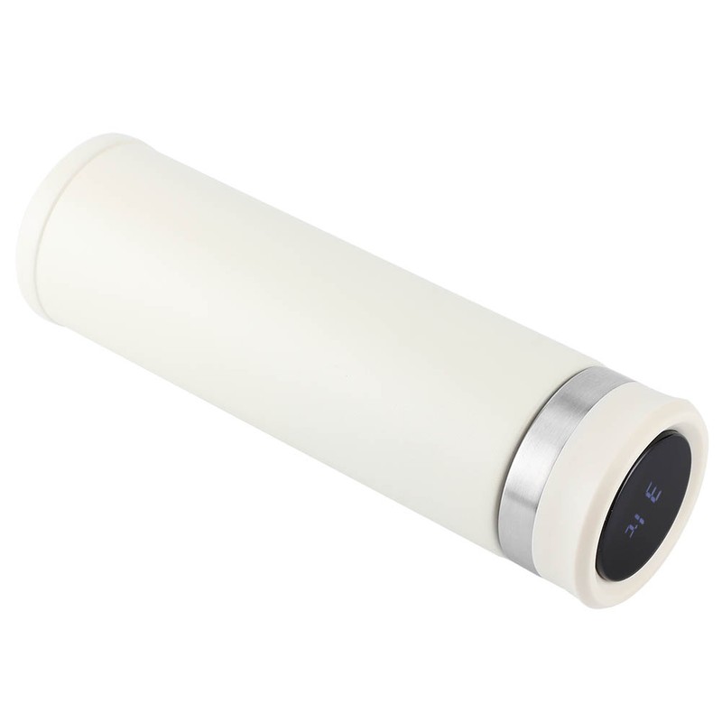 Intelligent TemperatureSensitive Vacuum Cup Mirror Smart TouchScreen Insulation Cup(Creamy White