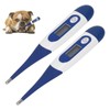2Pcs Animal Thermometer Plastic Shell Accurate LCD Display Electronic Thermometer