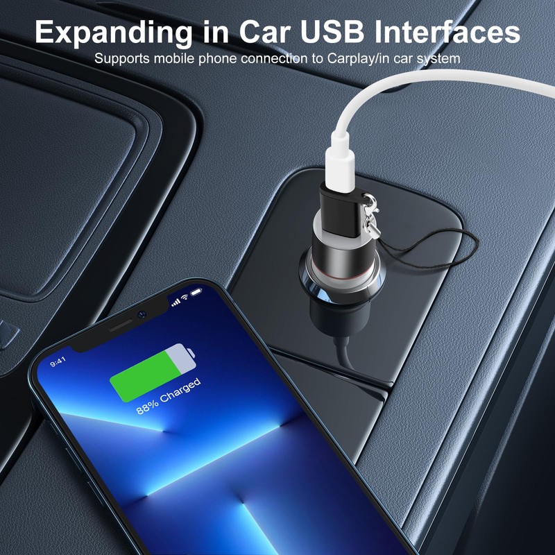 BORLTER CLAMP USB C to USB Adapters (2 Pack) with