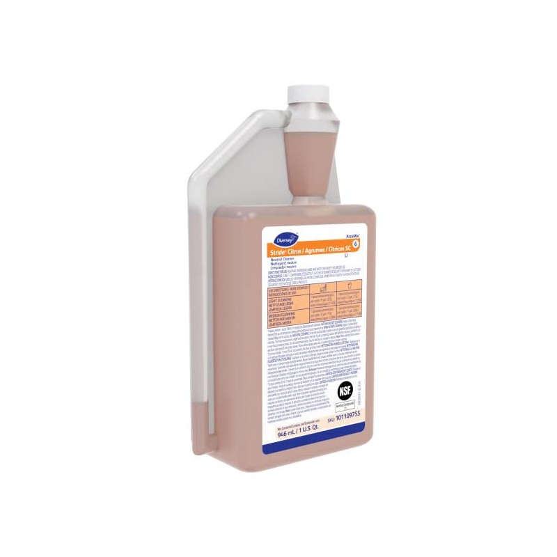 Diversey 101109755 Stride Citrus Neutral Cleaner, Commercial Liquid Floor Cleaner,