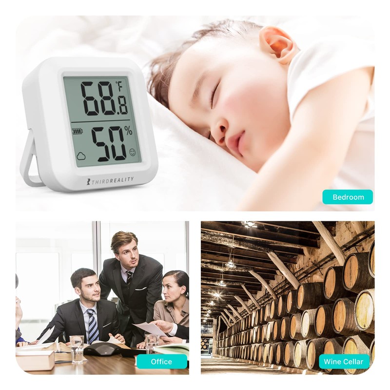 THIRDREALITY Zigbee Temperature and Humidity Sensor with Digital LCD Display,