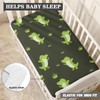 Winpema Happiness Alligator Baby Crib Sheets for Boys Girls Fitted