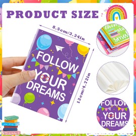 HOWAF 12 Pack Mini Motivational Notebooks & Motivational Pencils, Inspirational Notebooks Small Pocket Notepads, Motivational Gifts for Students from Teachers, End of Term Gifts for Children