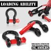 Jamiikury Shackles 1/2" D Ring Shackle 12 Ton (26,455 lbs)